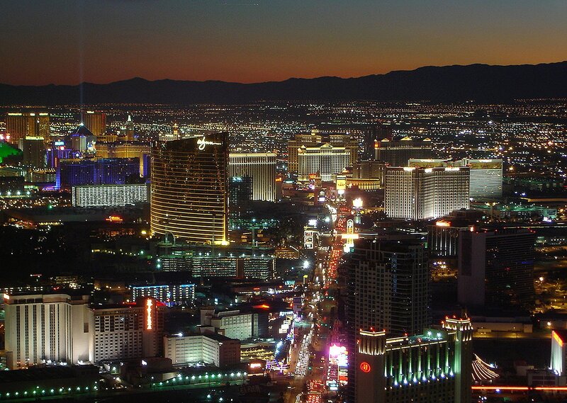 Las Vegas cityscape at dusk