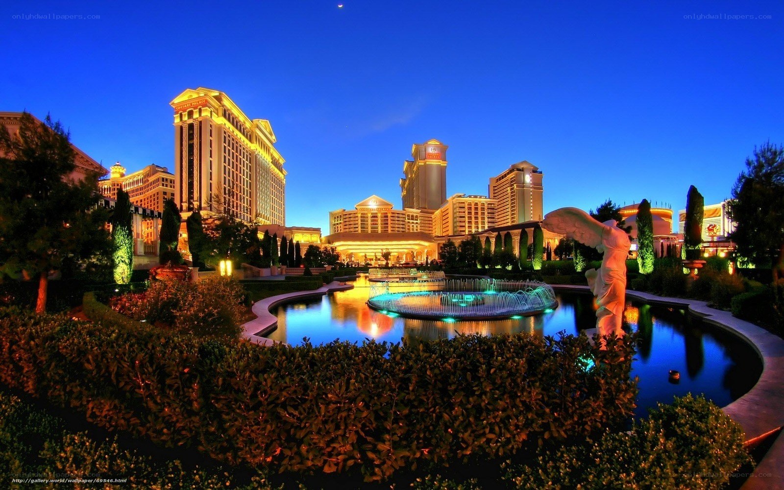 Las Vegas hotel at dusk