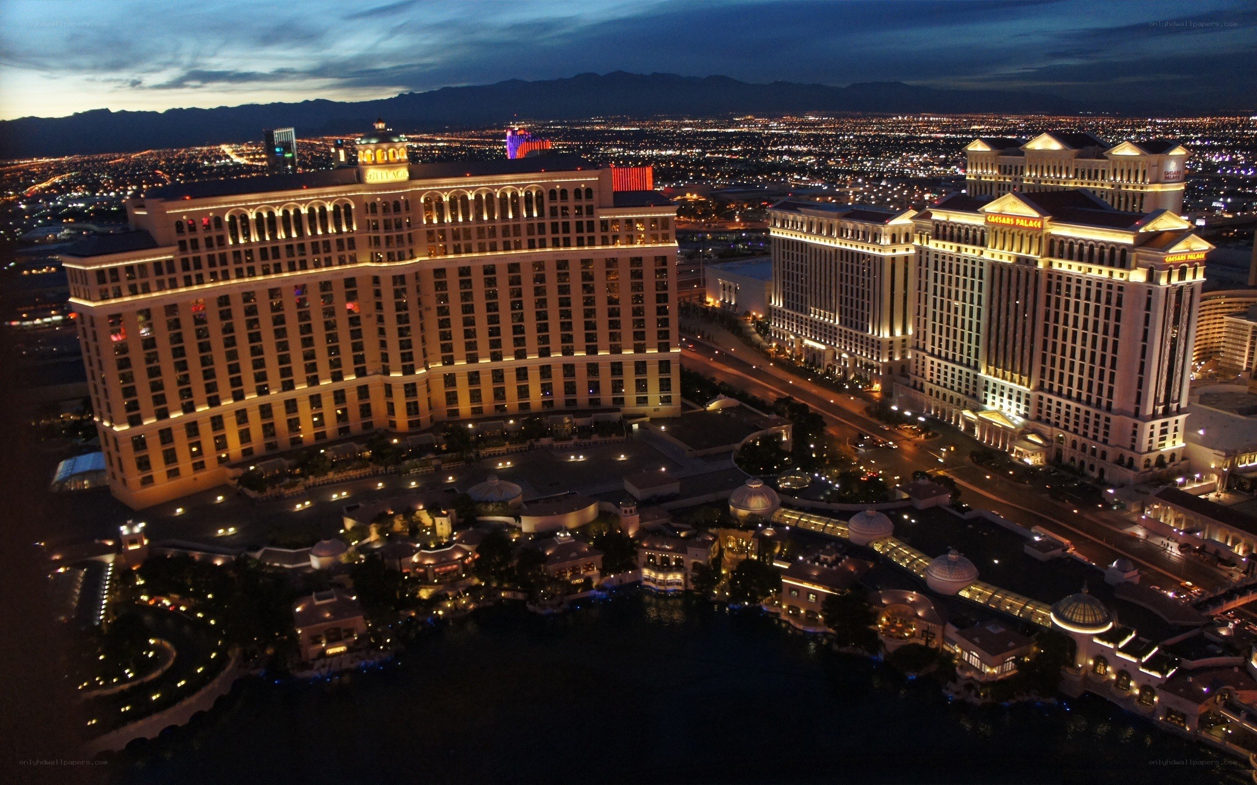 Las Vegas hotel complex at night