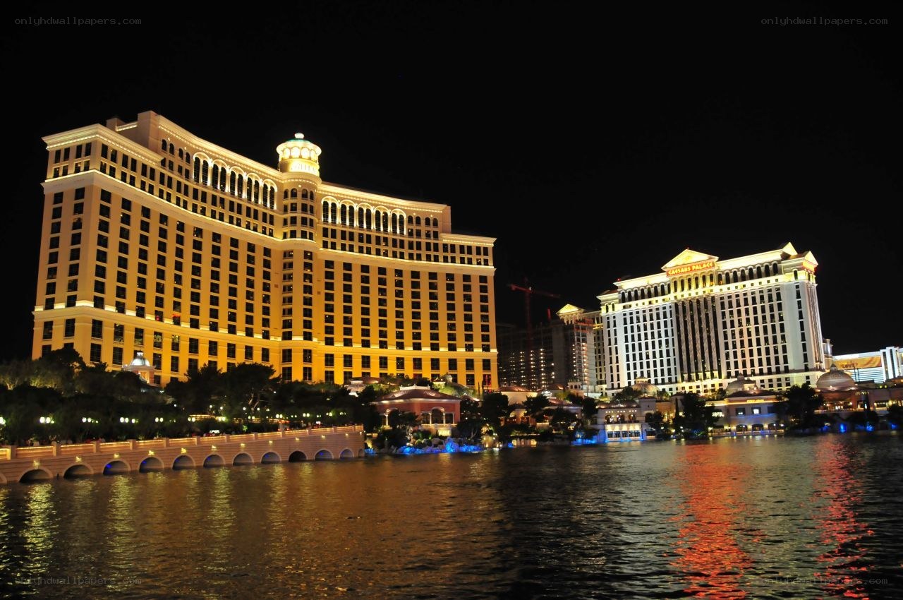 Las Vegas hotels at night
