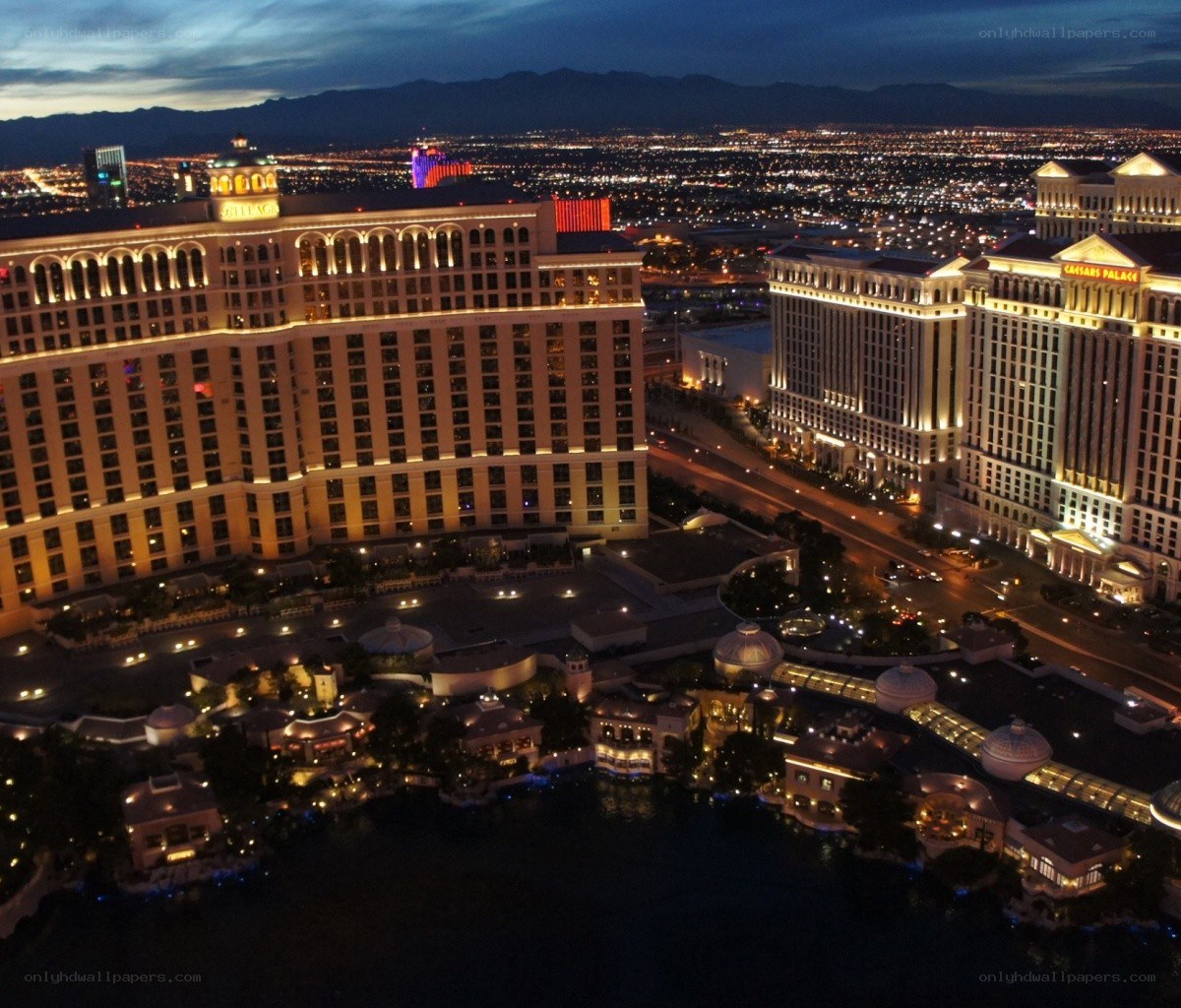 Las Vegas hotels at night