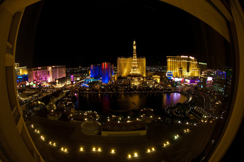 Las Vegas night skyline view