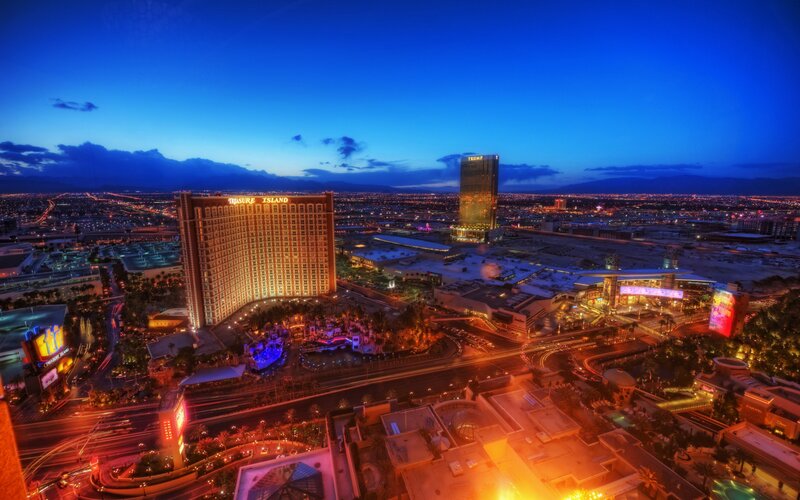 Las Vegas skyline at dusk