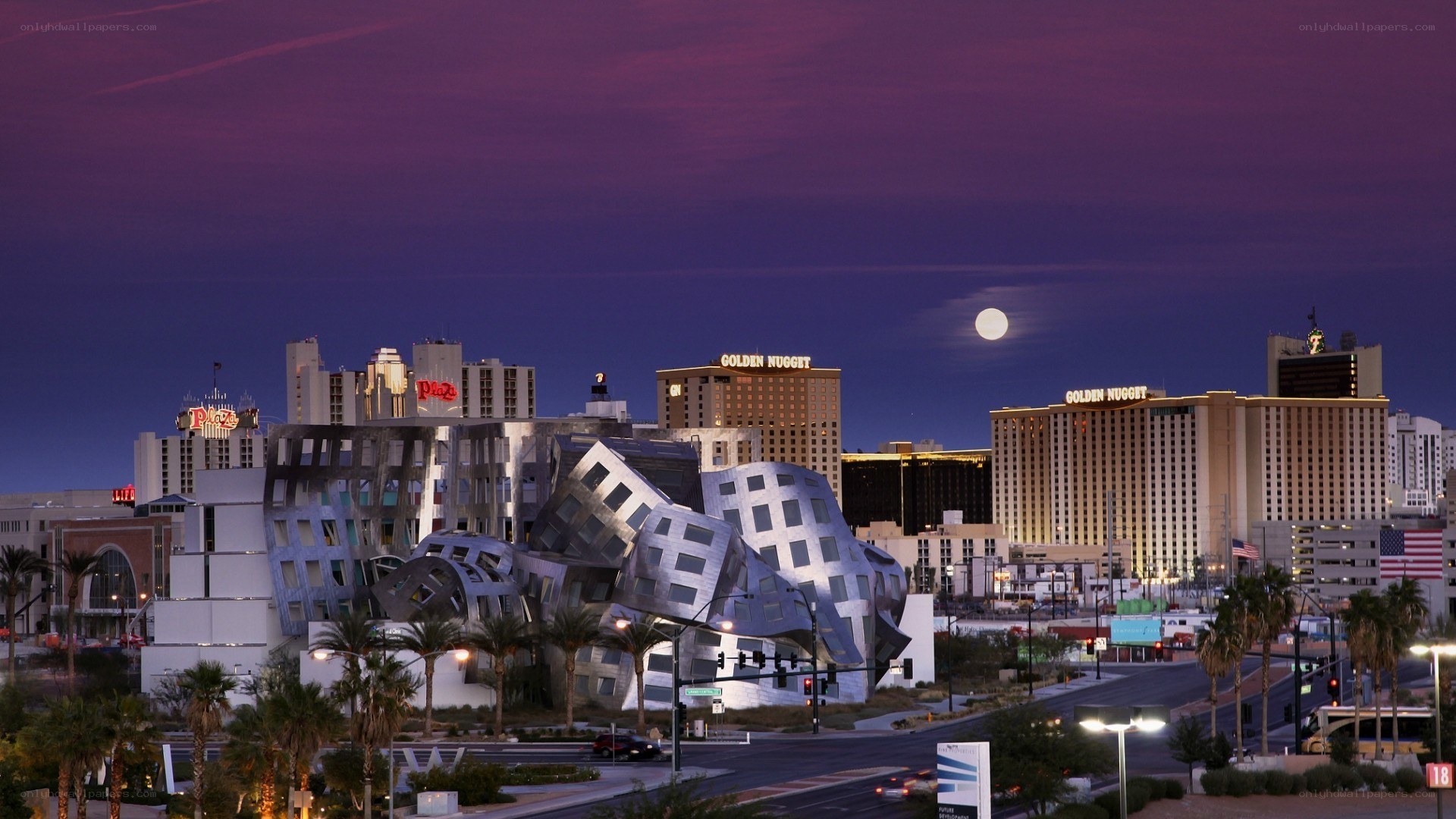 Las Vegas skyline at dusk