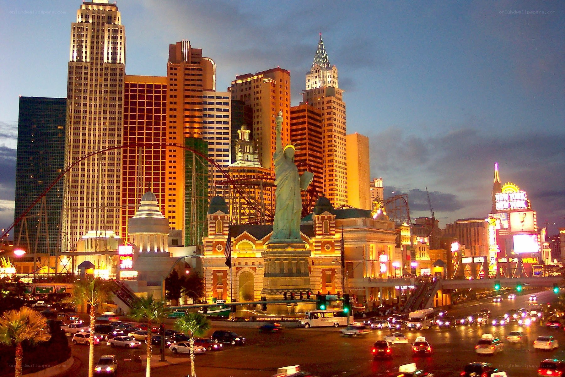 Las Vegas skyline at dusk