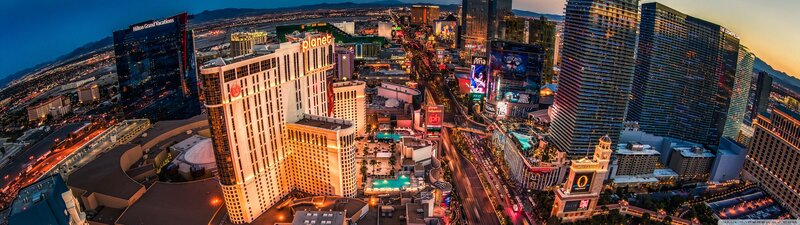Las Vegas Skyline at Dusk — Blue, Dramatic, Sunset