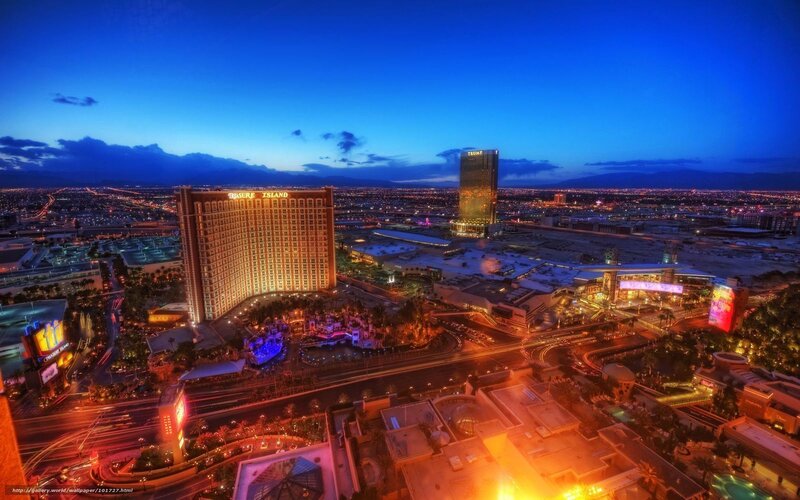 Las Vegas Skyline at Dusk — Blue, Dramatic