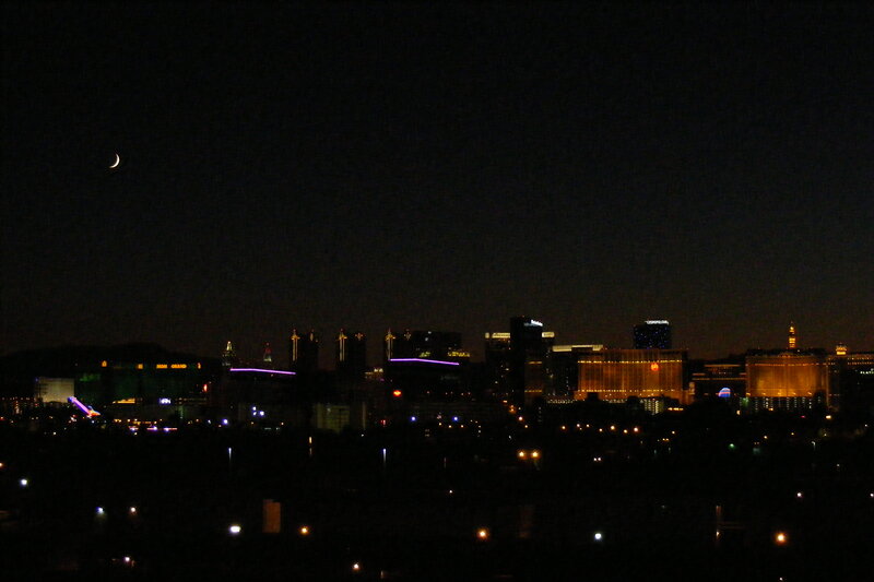 Las Vegas Skyline at Night — Black, Dark
