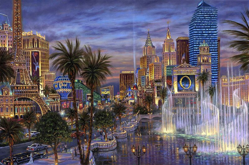 Las Vegas Skyline at Night — Blue