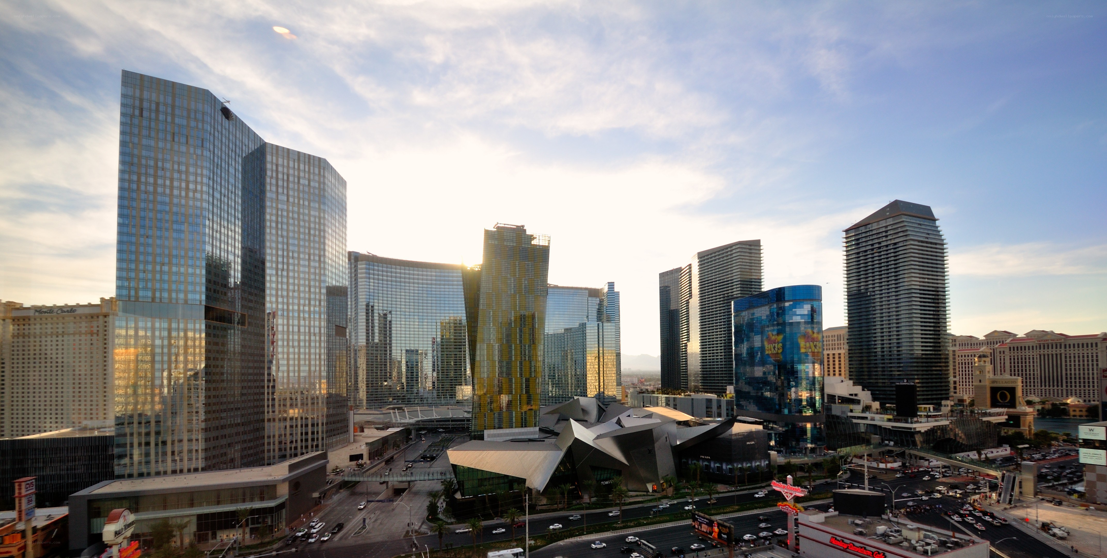 Las Vegas skyline at sunset