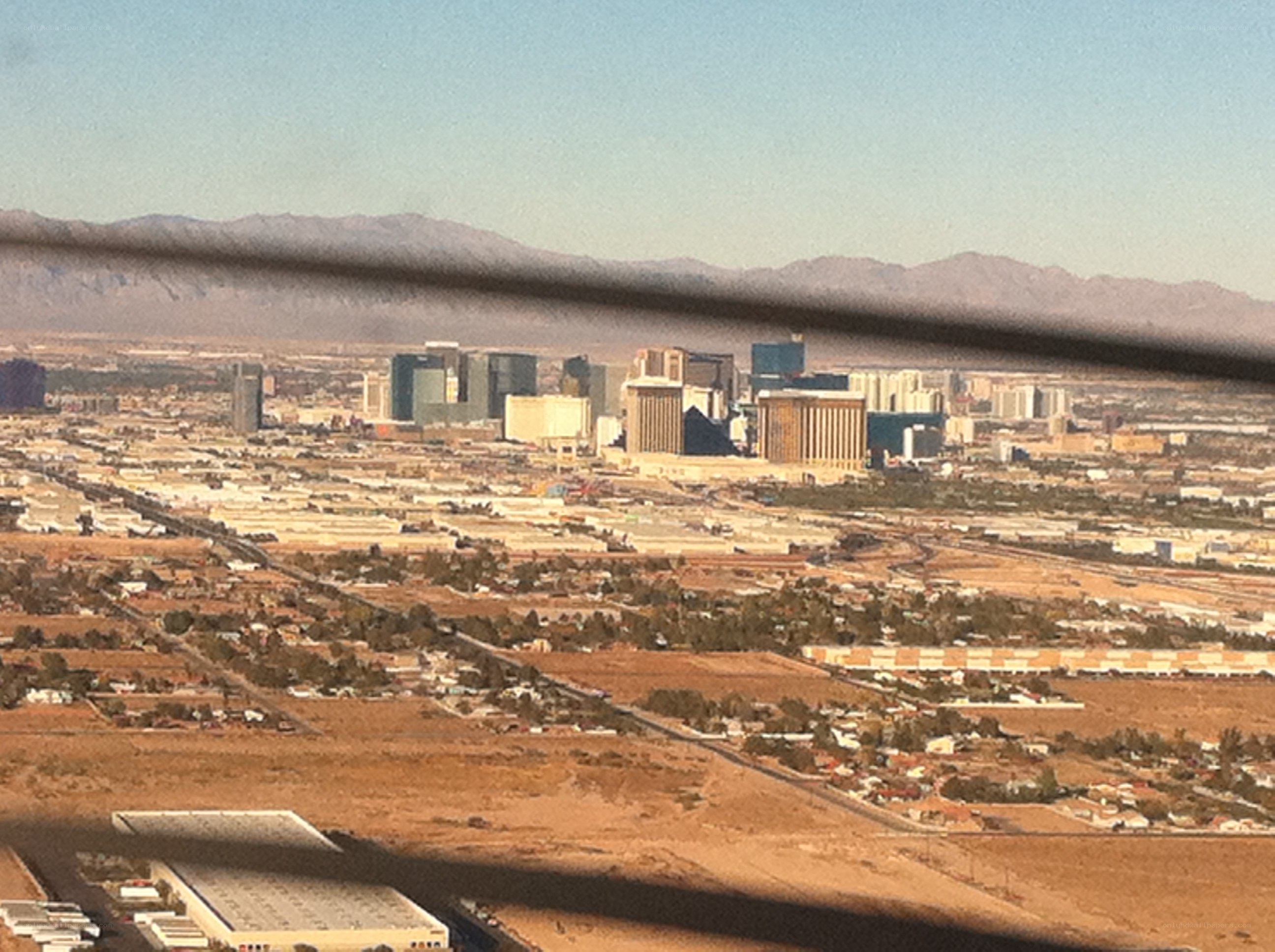 Las Vegas skyline from above
