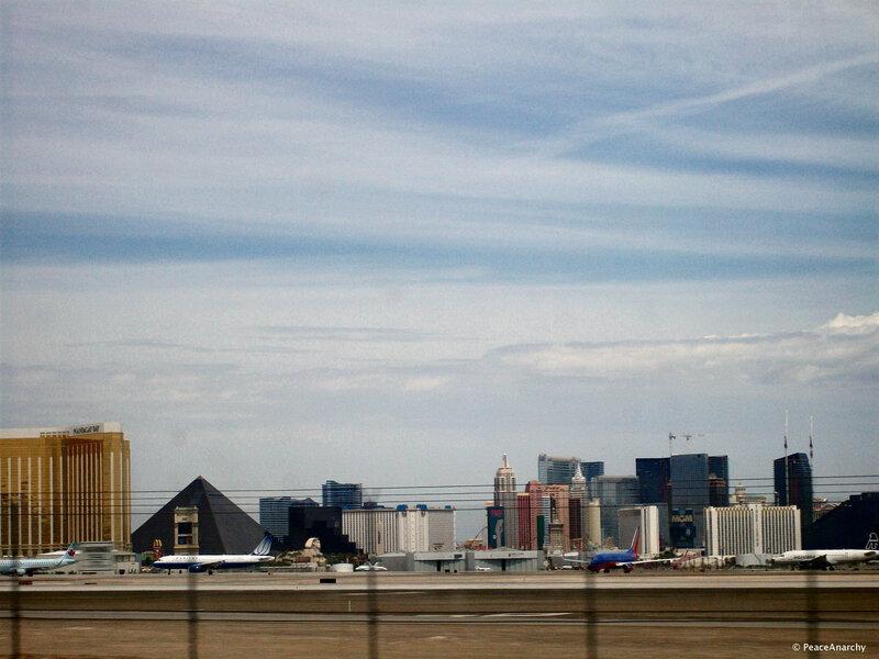 Las Vegas skyline from airport