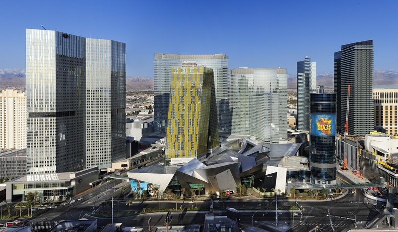 Las Vegas skyline with modern buildings