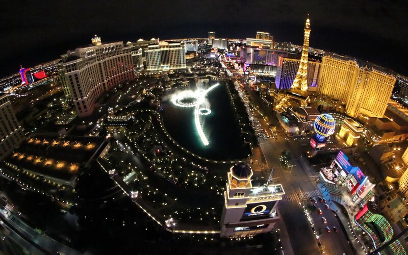 Las Vegas Strip at Night — Black, Lively