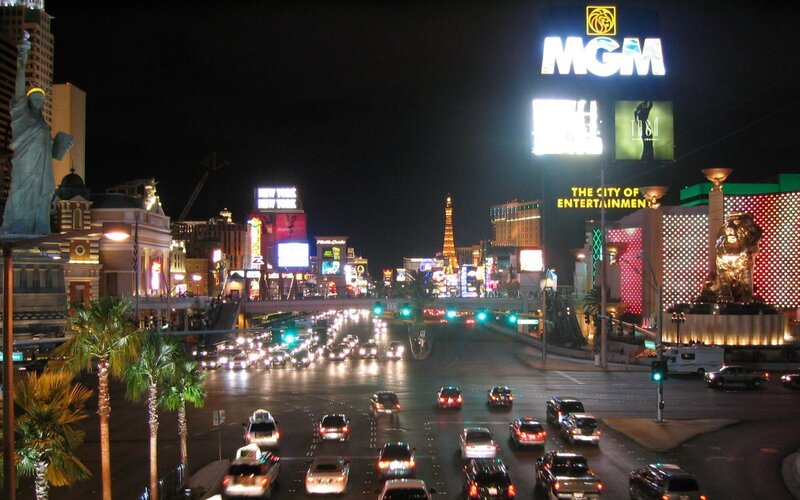 Las Vegas Strip at Night — Black