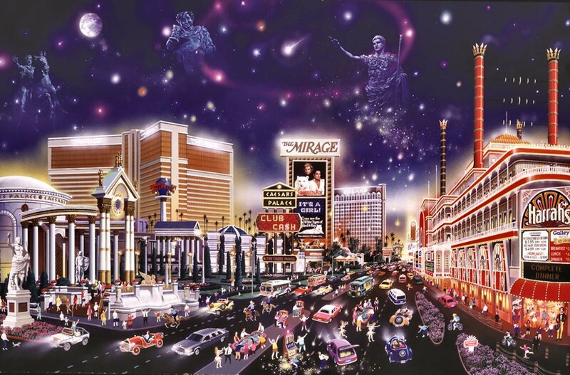 Las Vegas Strip at Night — Purple