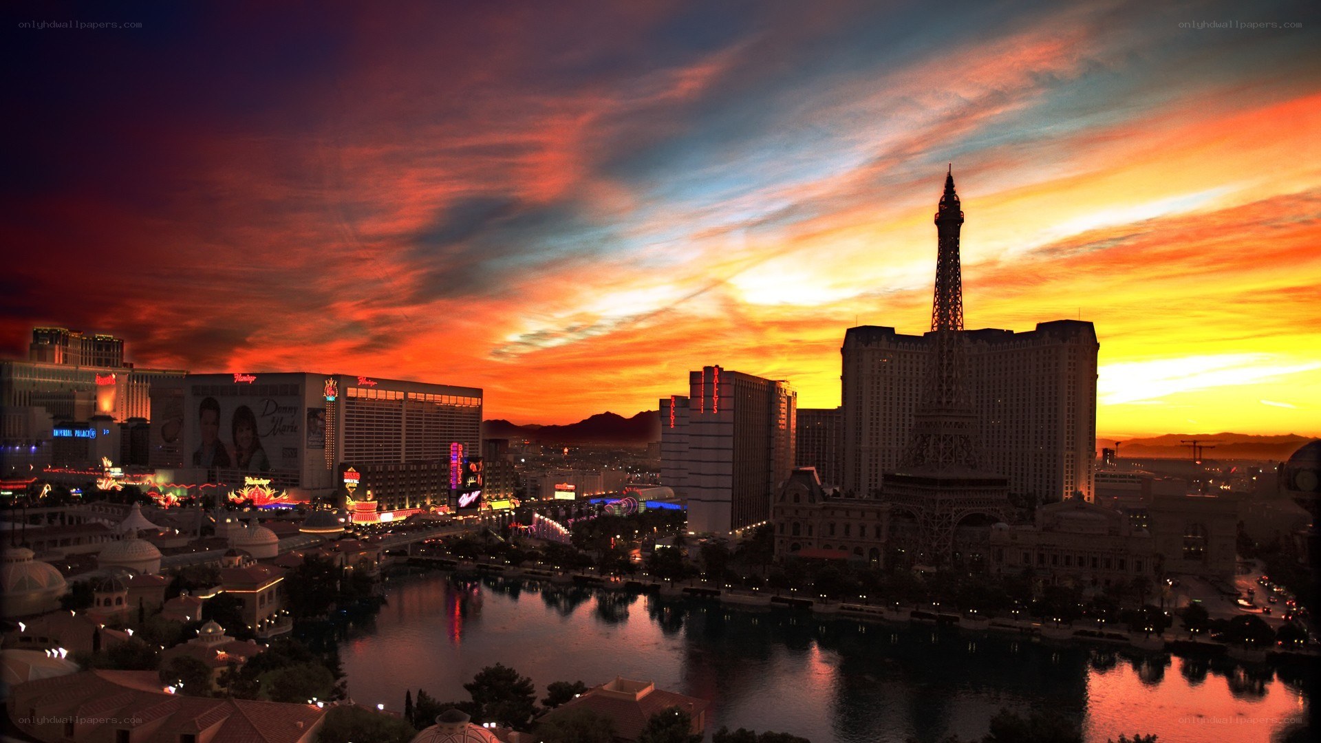 Las Vegas sunset skyline