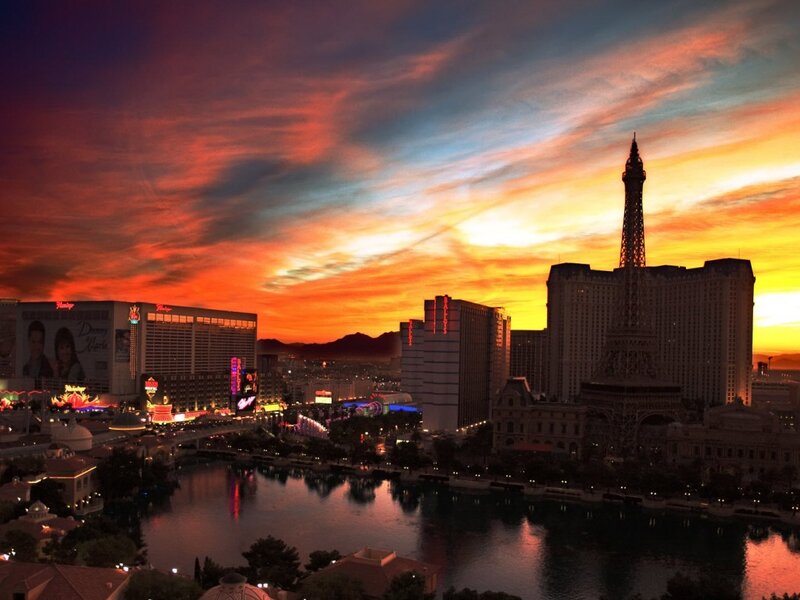 Las Vegas sunset skyline