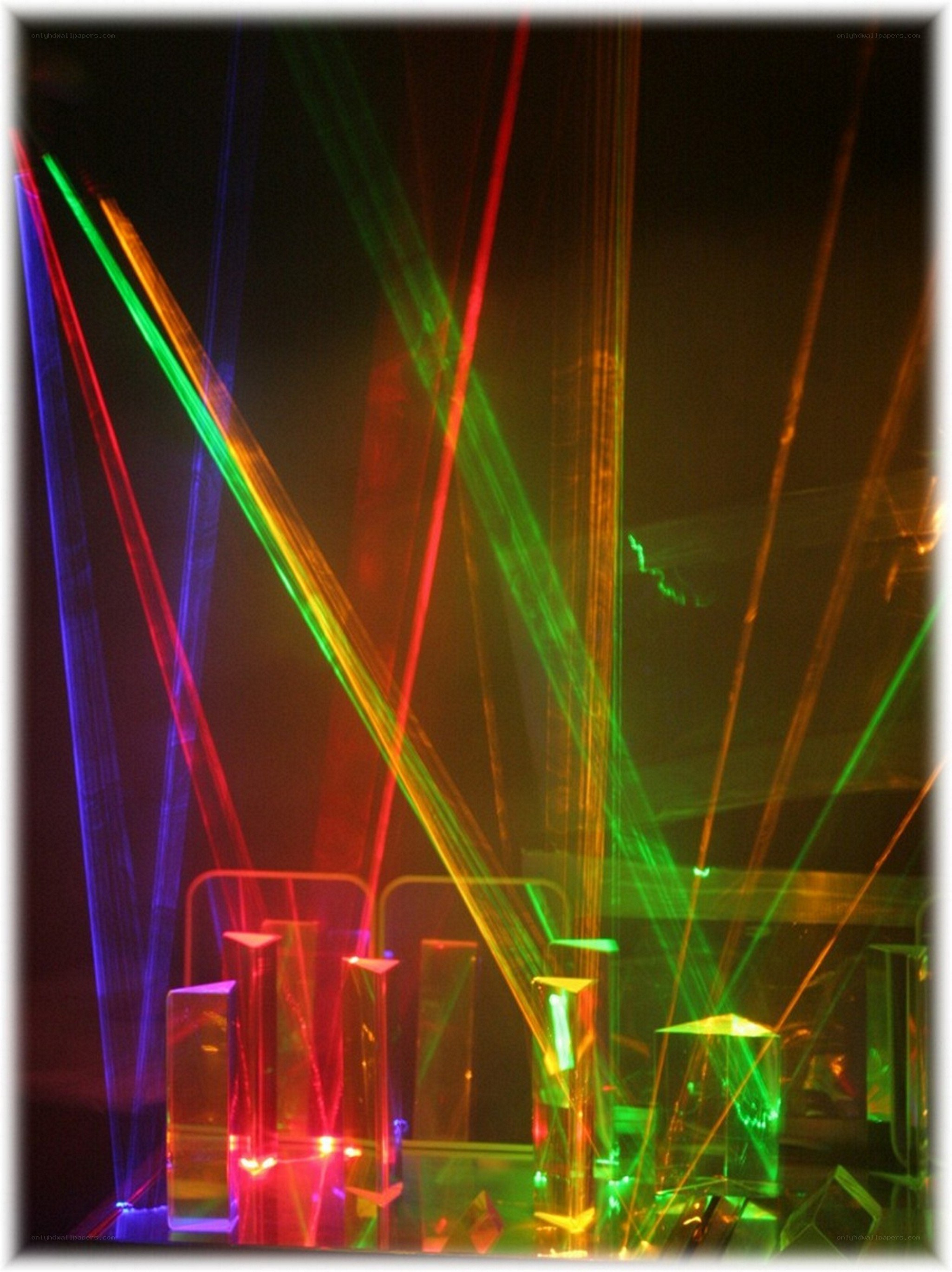 laser beams in a lab