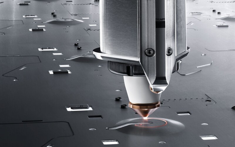 Laser Cutting Machine — Gray, Technical, Photograph, Metal Sheet, Laser Beam