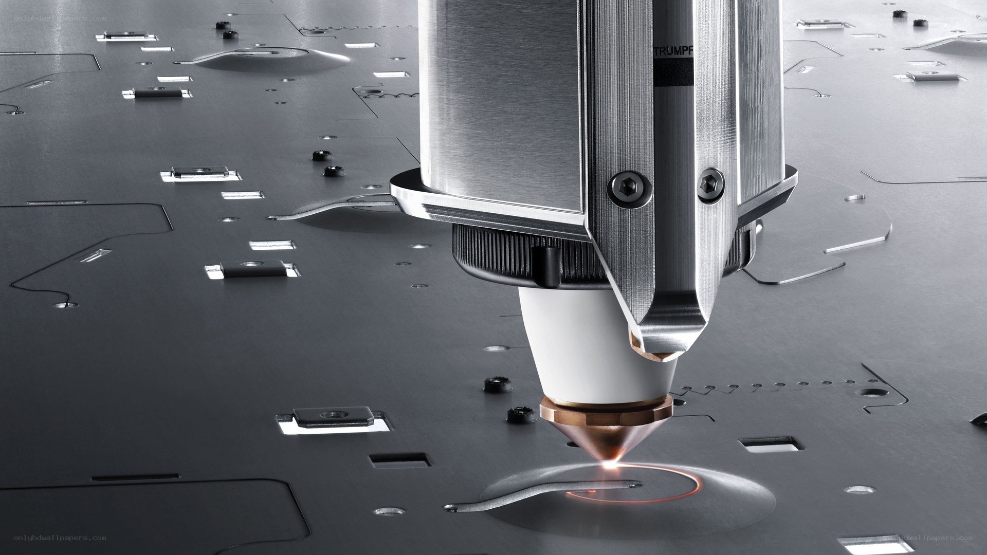 Laser cutting metal sheet