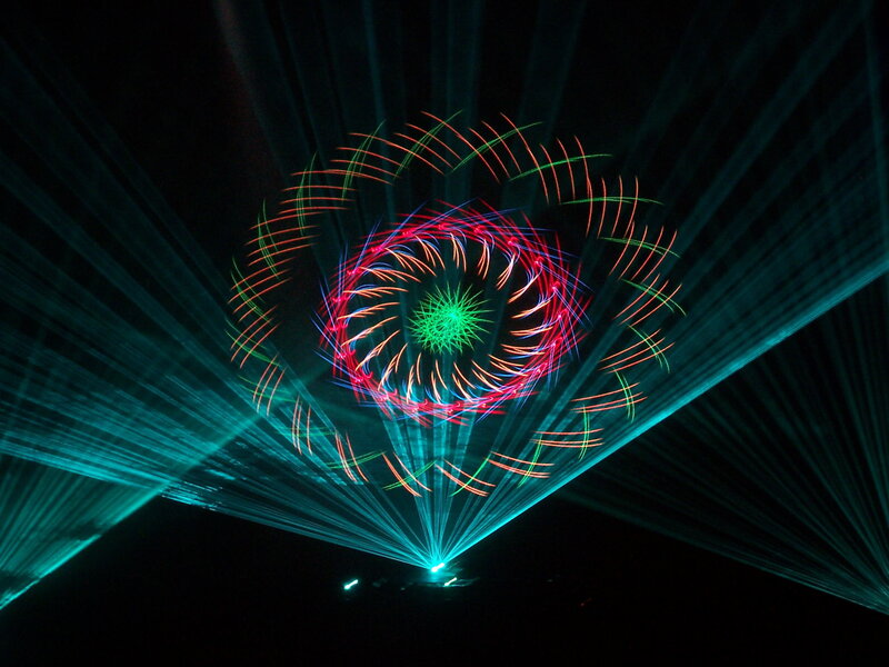 Laser light show display