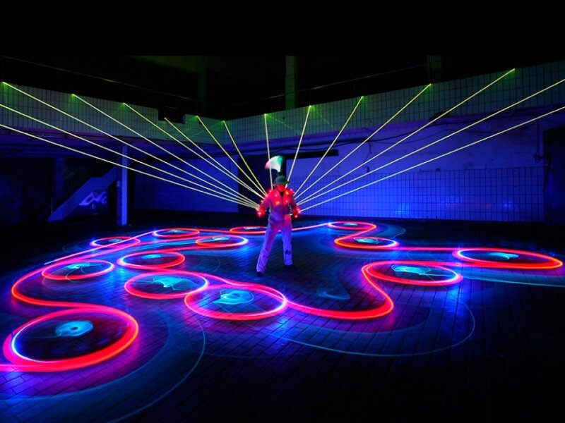 Laser light show performance