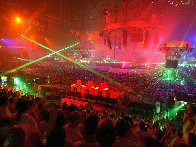 Laser lights at a concert