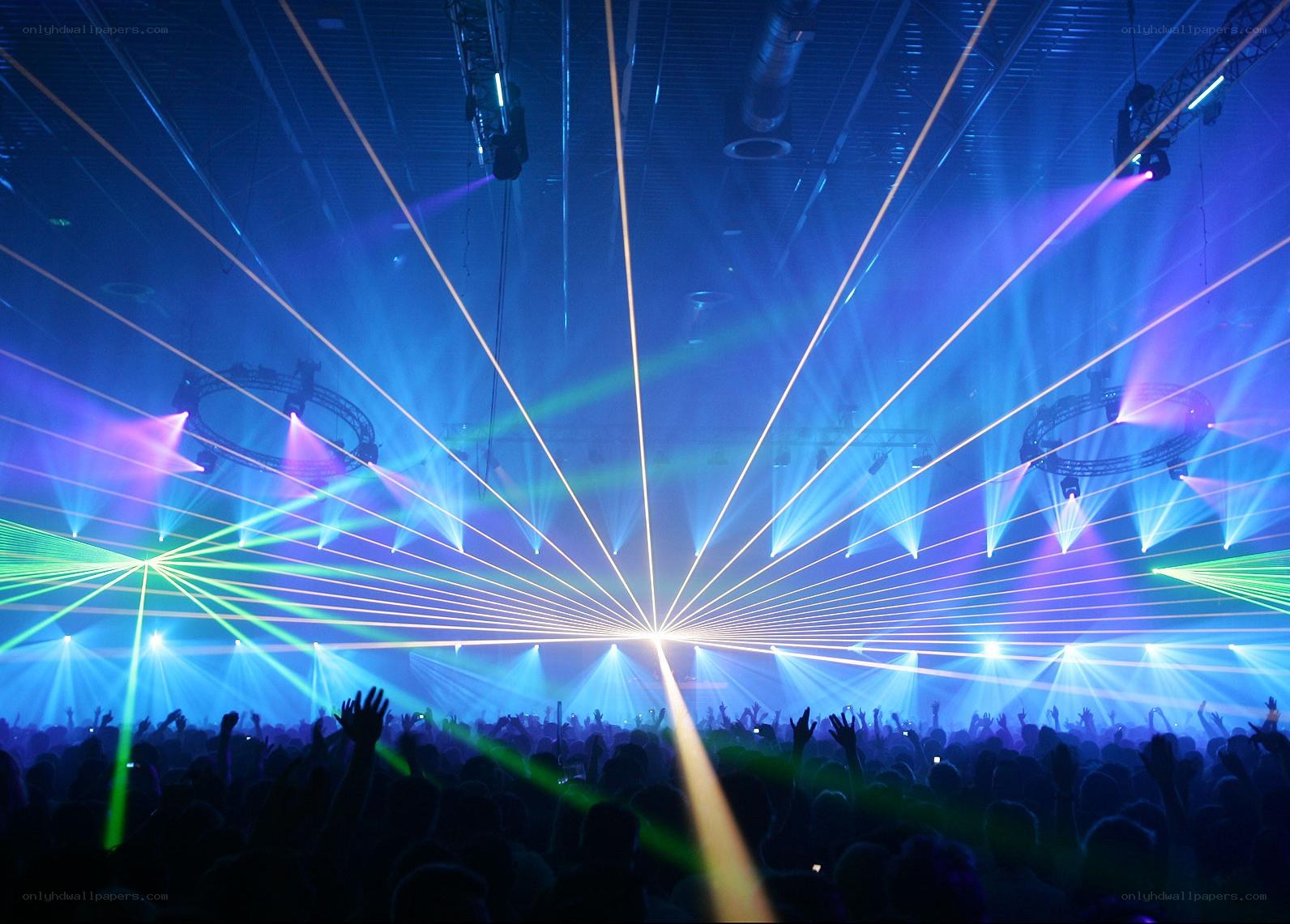 Laser lights at a concert