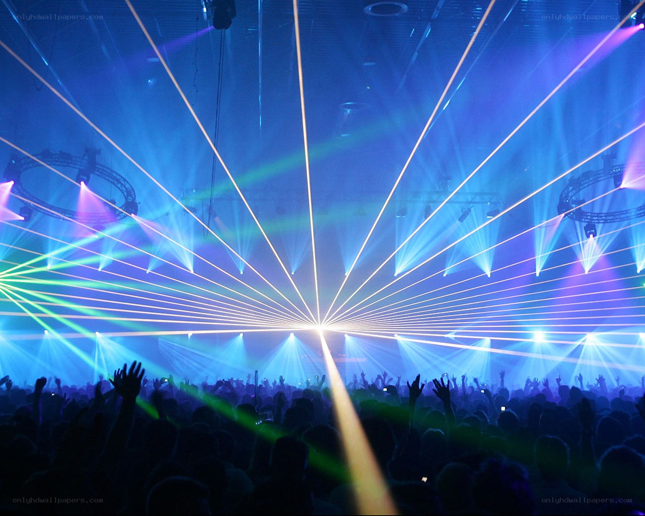 Laser lights at a concert