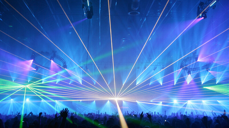 Laser lights at a concert