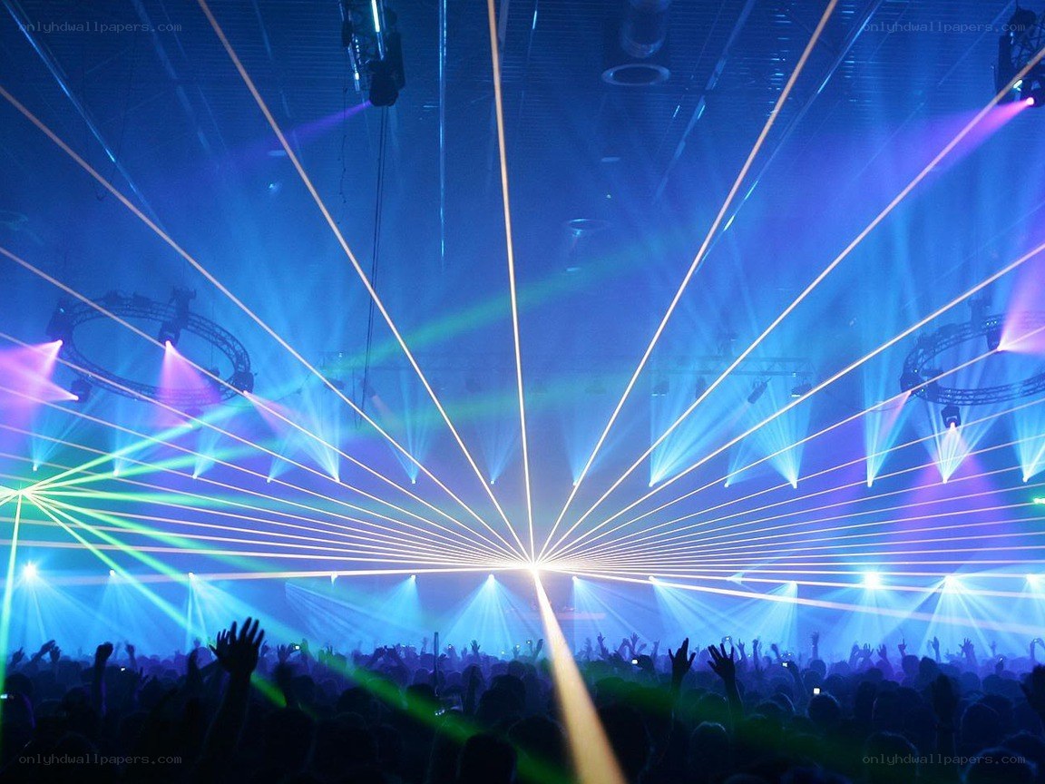 Laser lights at a concert