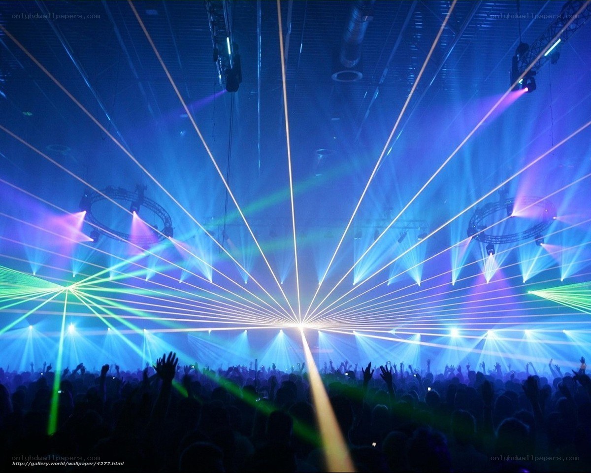 Laser lights at a concert