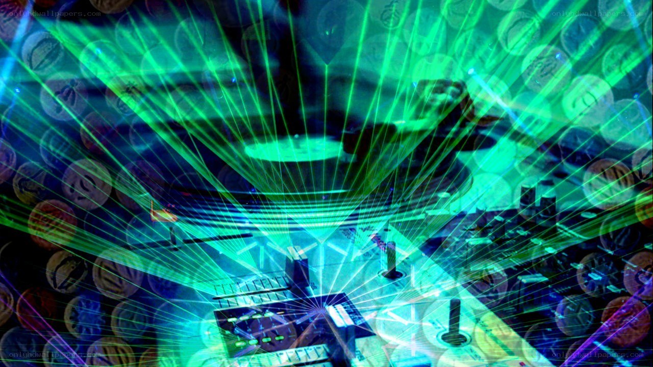 laser lights at a music event