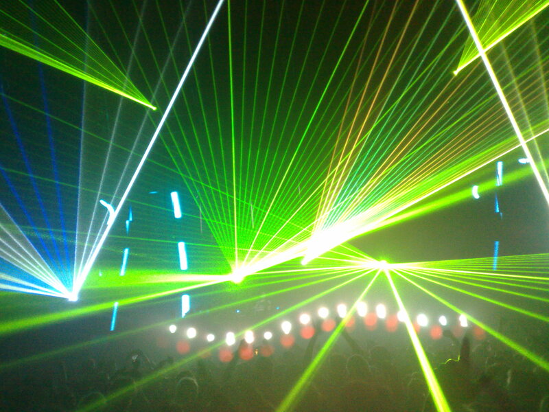Laser Lights at Concert — Green