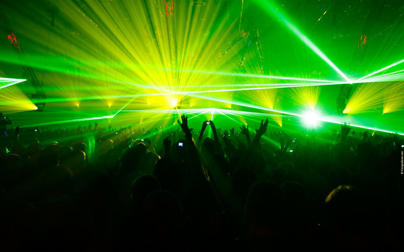 Laser lights at music festival