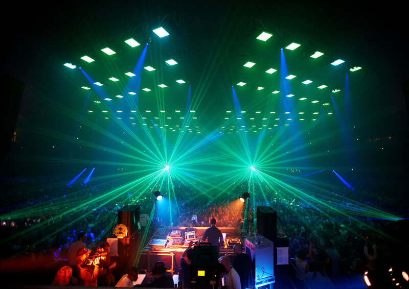 Laser lights at music festival