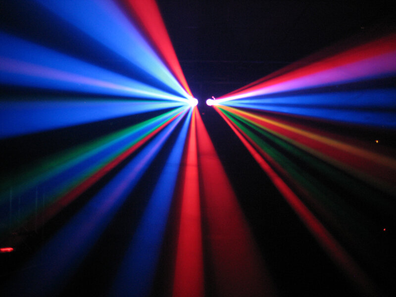 Laser Lights in Dark Room
