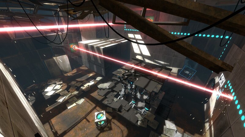 laser puzzle in industrial chamber