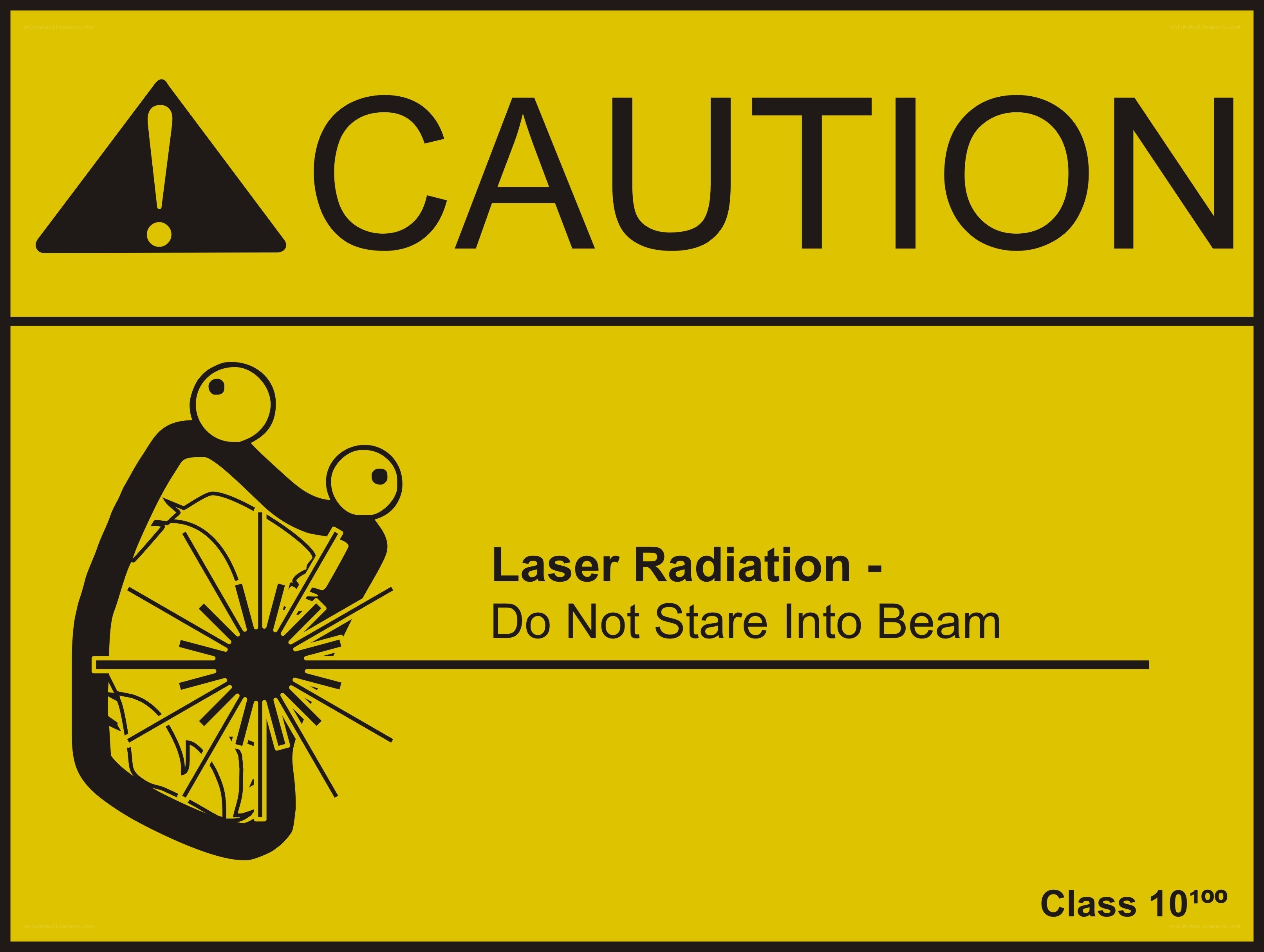 Laser radiation warning sign