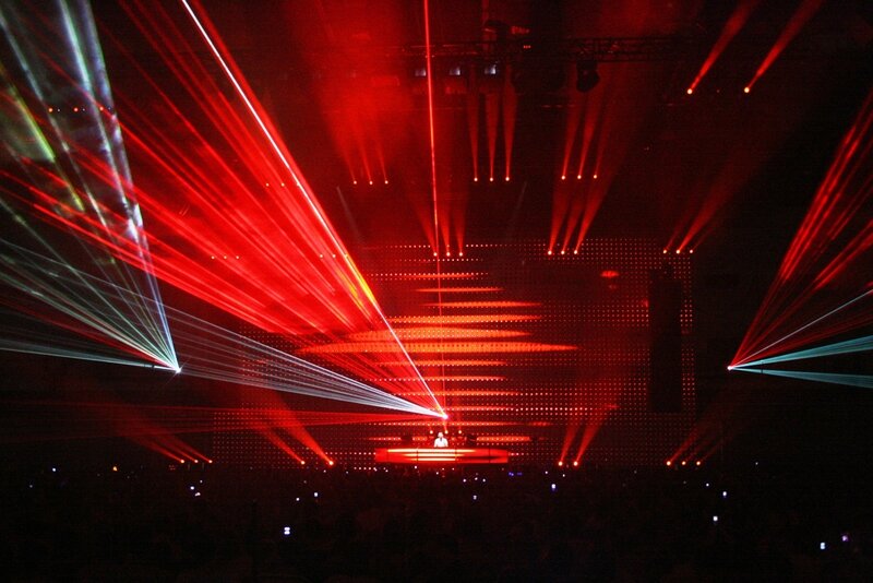 Laser show at concert