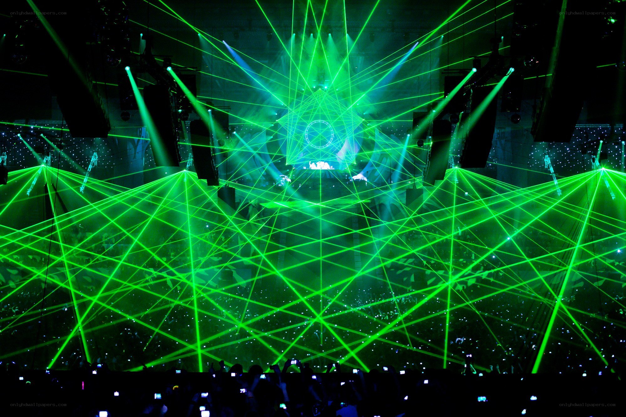 Laser show at concert