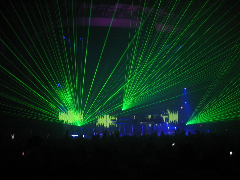 Laser show at concert