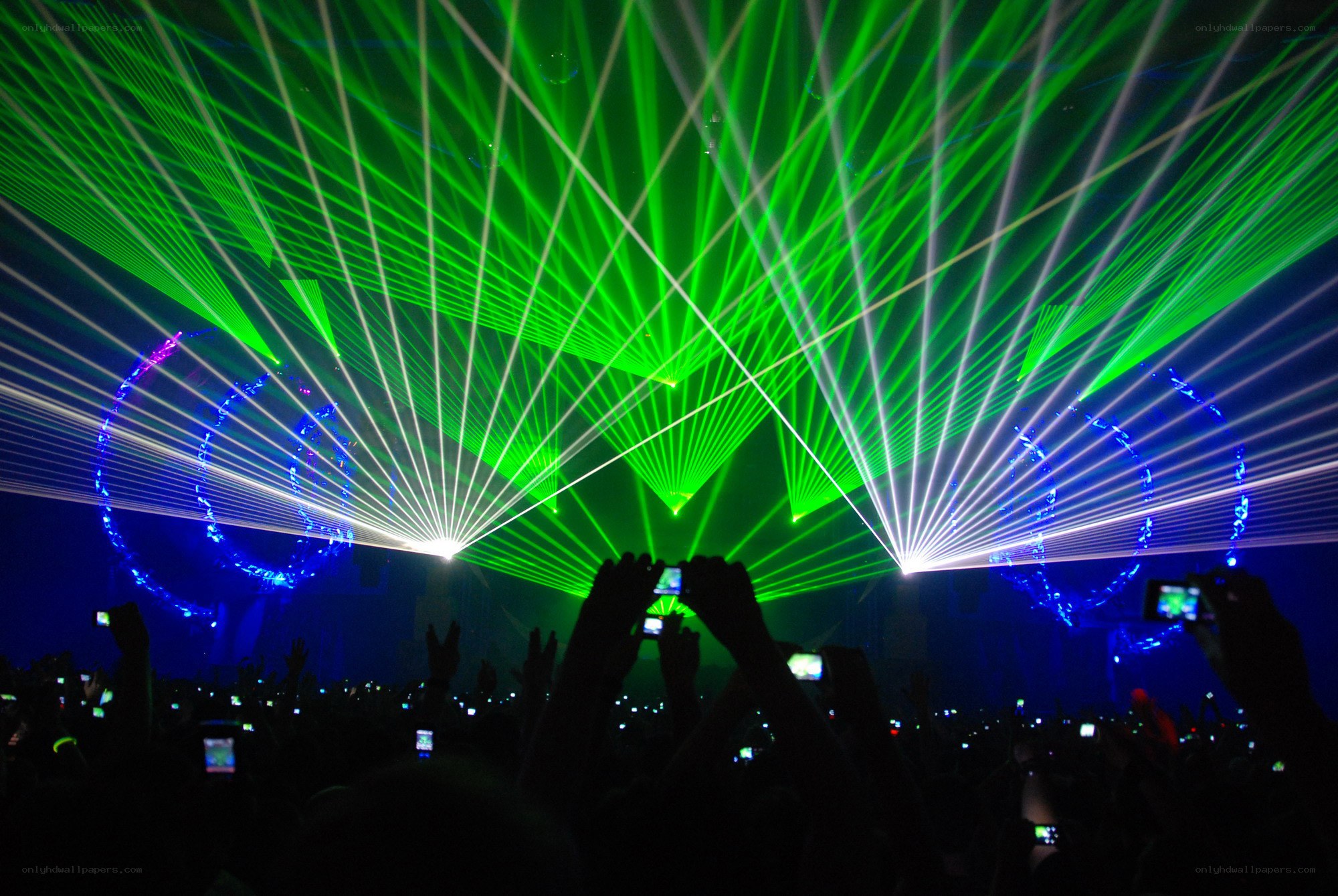 Laser show at concert