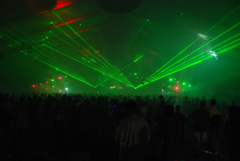 Laser show at music festival