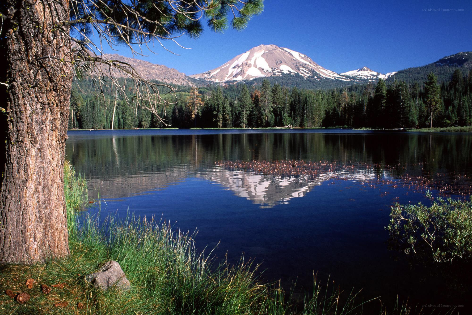 Lassen Peak reflected in a lake