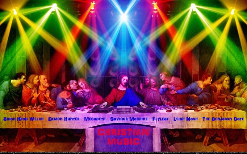 Last Supper with DJ Equipment