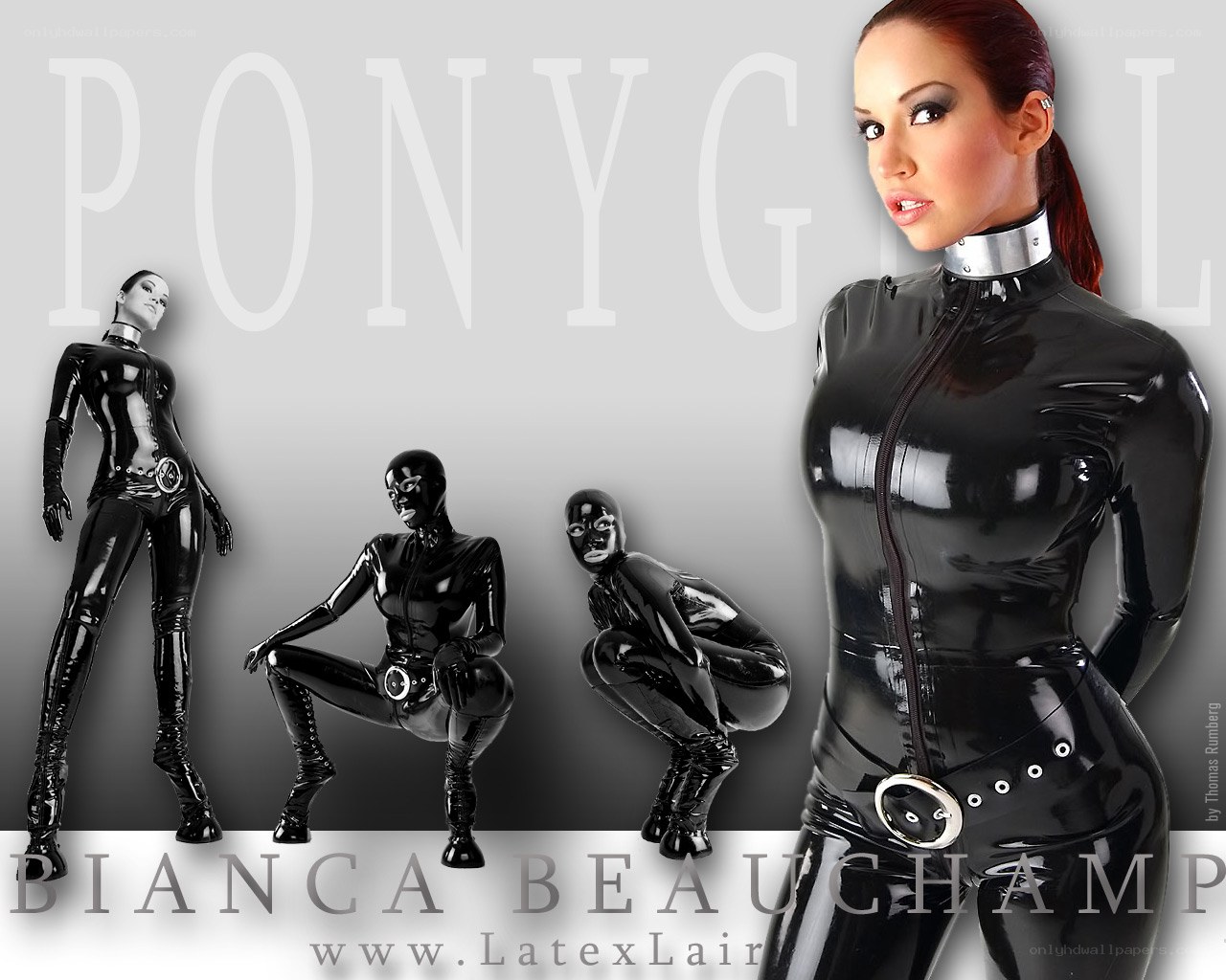 Latex fashion model collage