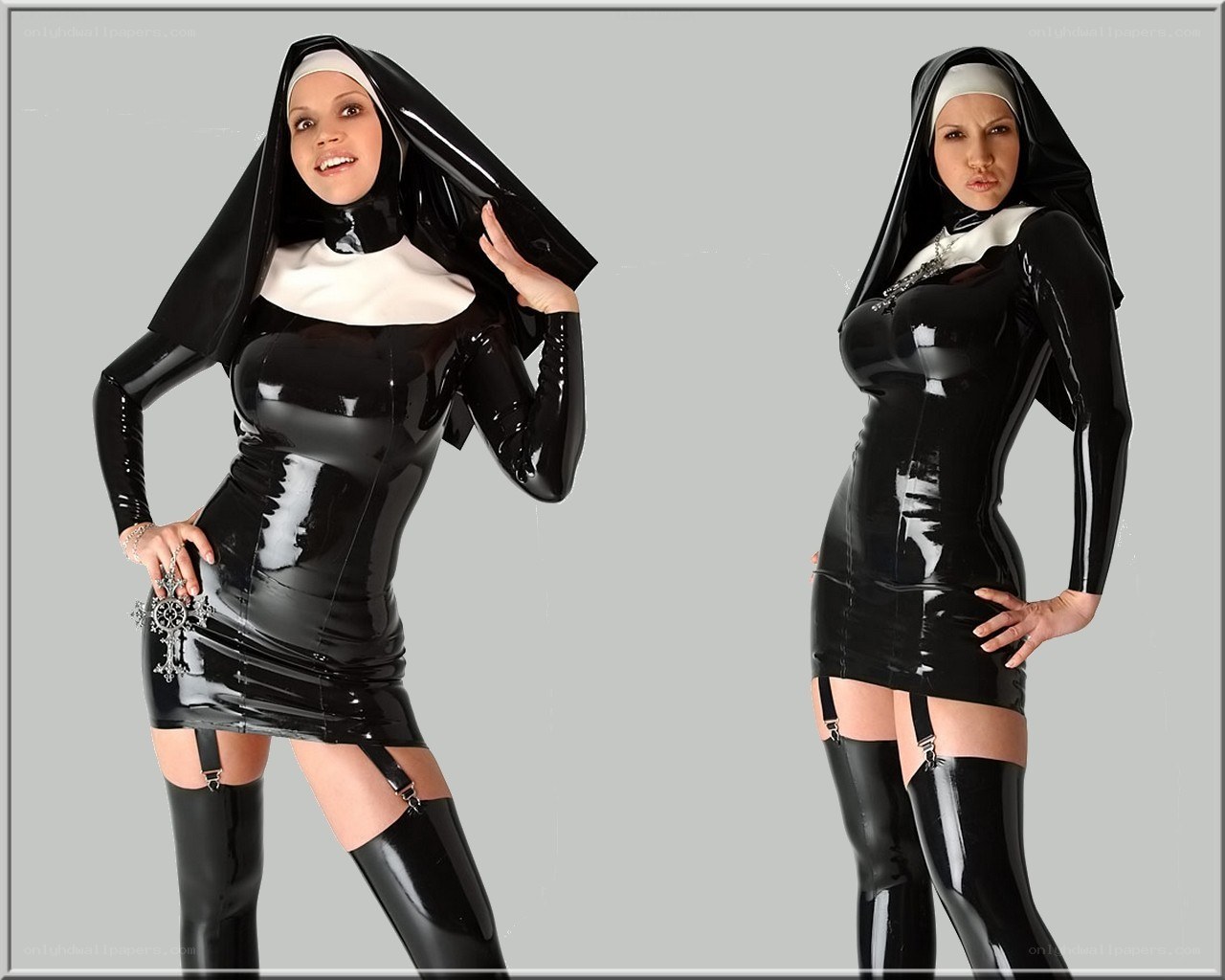 latex nun costume