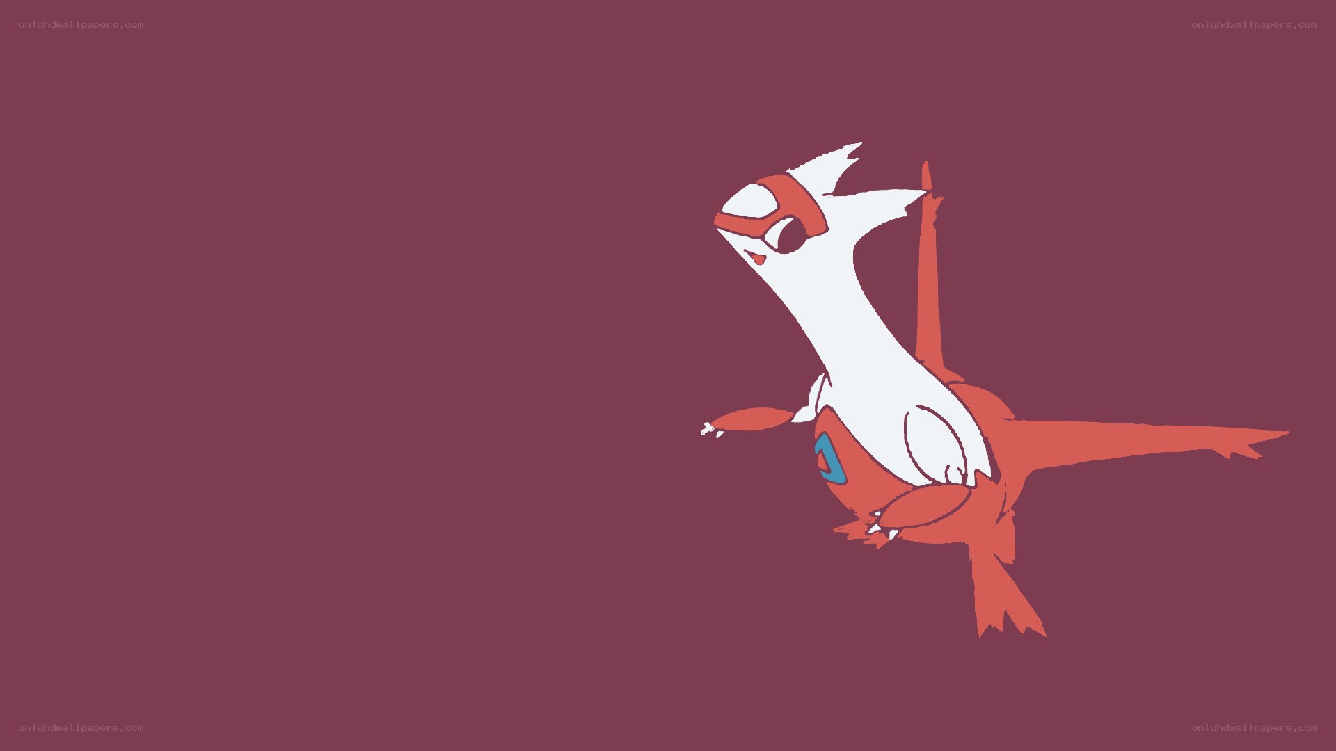 Latias flying in space